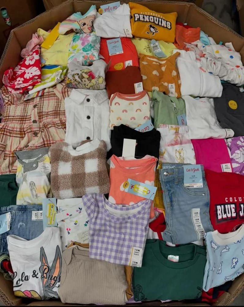 Mixed Kids Clothing Wholesale Pallet — 500 Units, Grade A-B, Ages 0-14